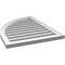 Ekena Millwork Quarter Round Top Left Surface Mount PVC Gable Vent w/ 2"W x 1-1/2"P Brickmould Frame, 24"W x 32"H GVPQL24X3202SF - alternate 2